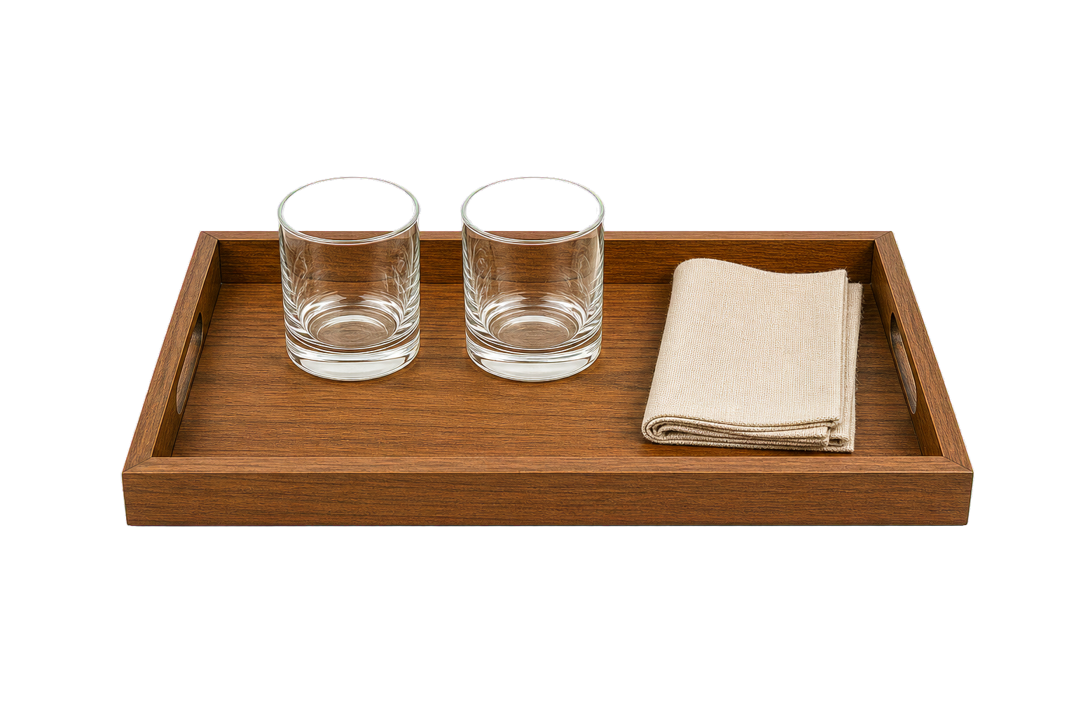 Tray with glasses